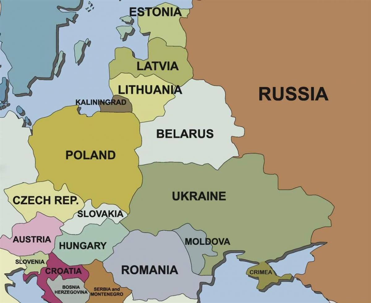 kort af kort Estland omkringliggende lande