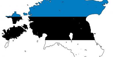 Kort over Estland flag