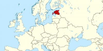 Estland placering på verdenskortet