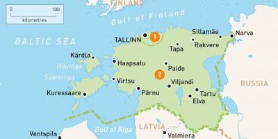 Et kort over Estland